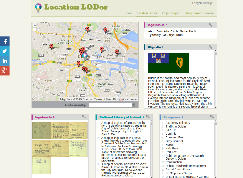 Screenshot of the Location LOder
