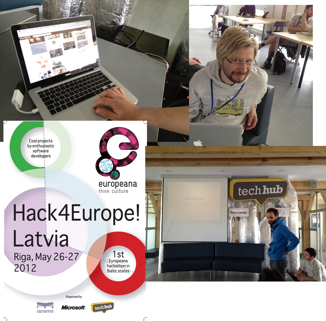 Collage of Riga hackathon images