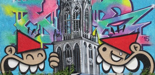 Graffiti artwork with Utrecht Gnomes