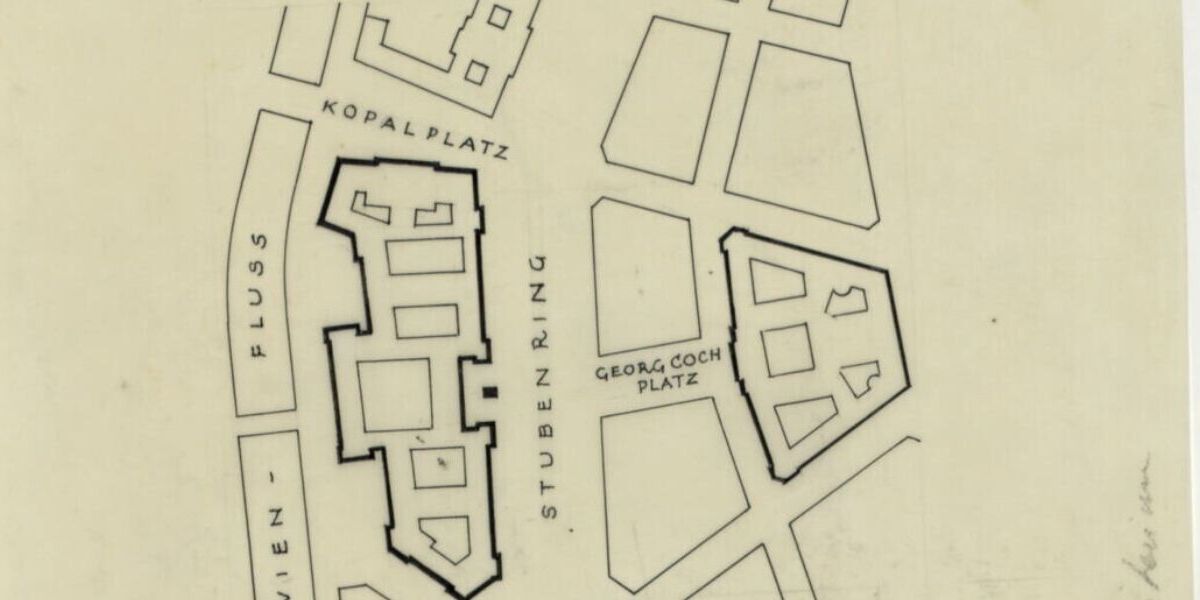 An aerial map of the Ministry of War in Vienna