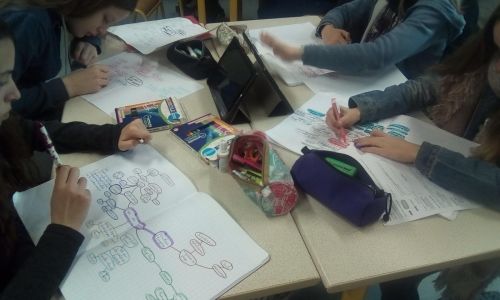 Pupils using mind mapping in history class, Réseau Canopé, 31 January 2018, CC0