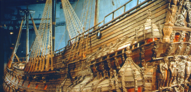 A wooden ship