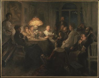 People gathered around a table