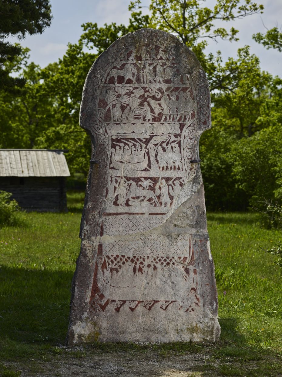 Gotlandic picture stone, Stora Hammars I. Photo: Michael Fergusson, CC BY