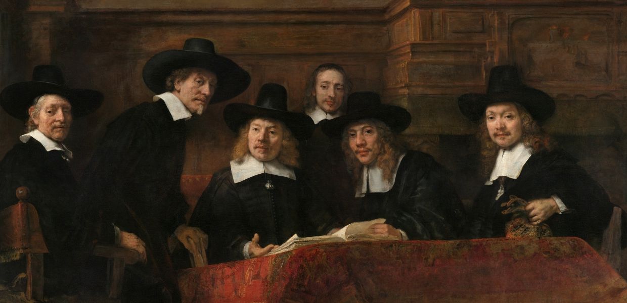 The Sampling Officials of the Amsterdam Drapers’ Guild, known as ‘The Syndics’ | Rijn, Rembrandt van