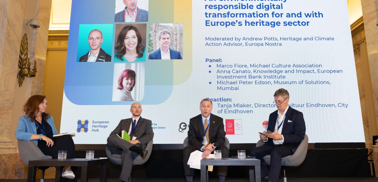 Panel conversation in front of a live audience