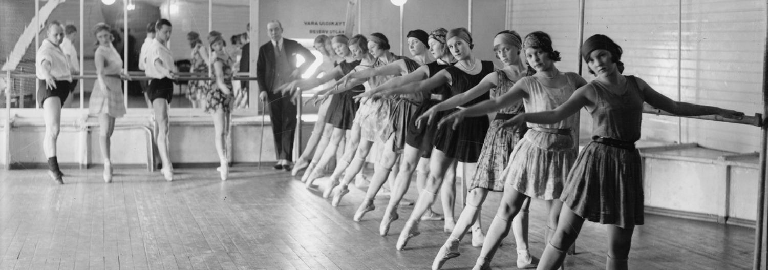 Ballerinas stood in a row