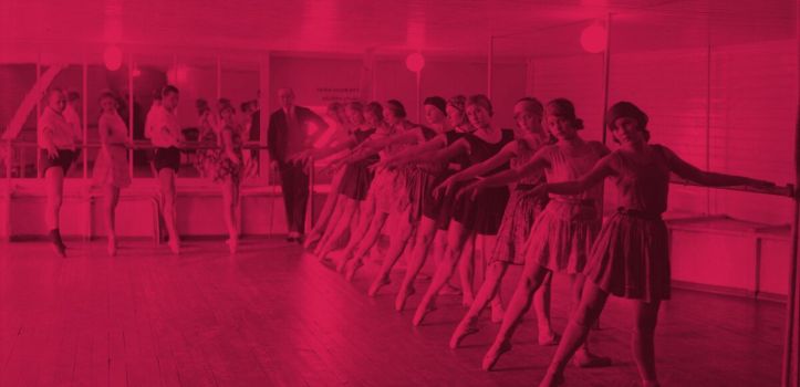 Women at a ballet class