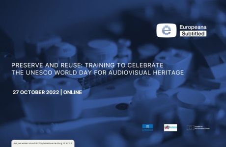 Preserve and reuse: training to celebrate the UNESCO World Day for Audiovisual Heritage