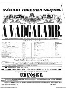 Playbills of the Debrecen Theatre 1862-1920