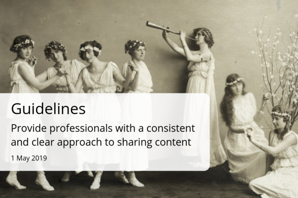 Guidelines for sharing content online, for professionals