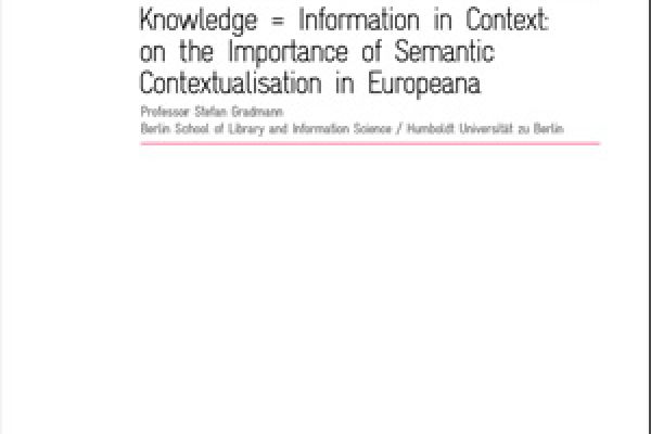 Knowledge = Information in Context