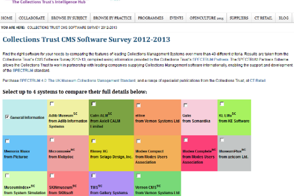 New CMS Comparison Service from the Collections Trust Launched