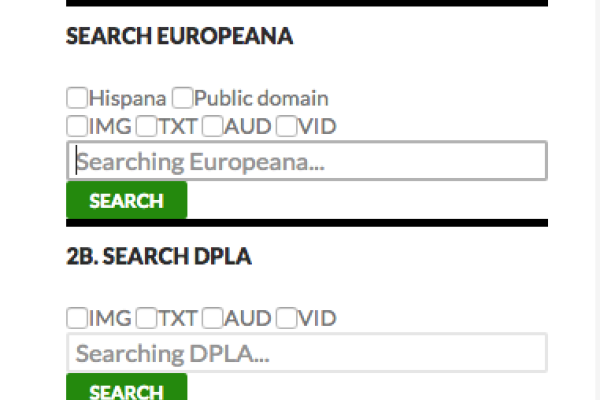 DPLA & Europeana Search Form WordPress plugin