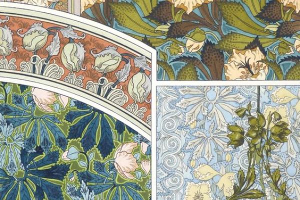 Art Nouveau: Drawings of plants and ornaments