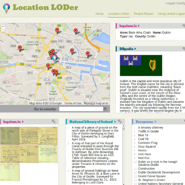 Europeana Linked Open Data feeds Irish place name database