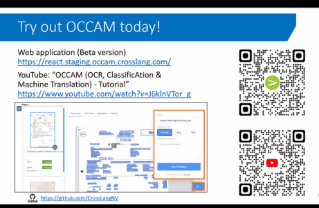 OCCAM: a tool for OCR & Machine Translation for Europeana items