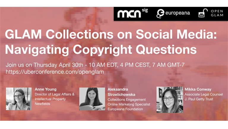 GLAM Collections on Social Media: Navigating Copyright Questions